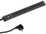 Bachmann CONNECTUS 12x Steckdose, 1x Schalter, 2m Zuleitung, schwarz (BM005908)