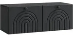 vidaXL Wandmontierter TV-Schrank Schwarz 78,5 x 31 x 30 cm