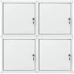 PROREGAL Mega Deal 4x Schlie&szlig;fachw&uuml;rfel Cubic, HxBxT 35x35x35cm, Grau, Spind