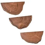 Wandregal FineBuy Pflanzentreppe 3er Set Akazie Vollholz Baumscheibe Wand