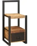 vidaXL Valet Stand 40x40x90 cm Solid Rough Wood Mango