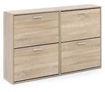 Schuhschrank `Nidda` Holz: Zeitloses Design, gro&szlig;e Ablagefl&auml;che, 4...
