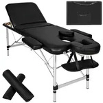 TECTAKE 3 Zonen Massageliege-Set mit 5cm Polsterung, Rollen und