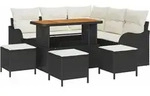 vidaXL Garten-Sofa-Set 9 pcs Schwarz Poly-Rattan
