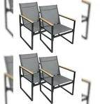 VCM Gartenstuhl Volasi Anthrazit H. 83 x B. 54 x T. 65 cm