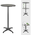 Baumarktplus Stehtisch 2in1 Bistrotisch Alu klappbar h&ouml;henverstellbar 70/115...