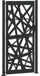 vidaXL Gartentor Schwarz 105x205 cm Stahl Lichtdesign