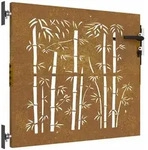 vidaXL Gartentor 85x75 cm Cortenstahl Bambus-Design
