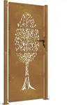 vidaXL Gartentor 100x200 cm Cortenstahl Baumdesign