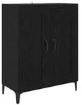 vidaXL Sideboard Schwarz Eichen-Optik 69,5 x 34 x 90 cm Holzwerkstoff