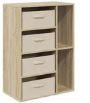 vidaXL Sideboard Sonoma-Eiche 60 x 33,5 x 84 cm