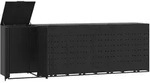 DELUKE M&uuml;lltonnenbox GORILO f&uuml;r 5 Tonnen Schwarz 345x79x117 cm Stahl 