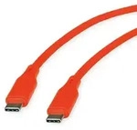 ROLINE USB 2.0 Kabel, Typ C-C, ST/ST, Silikon, 60W, orange, 1 m
