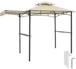 TecTake GmbH tectake Grillpavillon Maracaibo mit Markise wetterfest Winddach