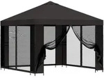 vidaXL Garten Pavillon mit Seitenw&auml;nden 3 x 3 m Anthrazit