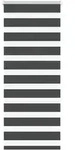 vidaXL Doppelrollo Schwarz 60x150 cm Stoffbreite 55,9 cm Polyester
