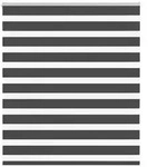 vidaXL Doppelrollo Schwarz 135x100 cm Stoffbreite 130,9 cm Polyester
