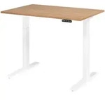 b&uuml;m&ouml; elektrisch h&ouml;henverstellbarer Schreibtisch 120x80 cm in Nussbaum,...