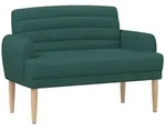 vidaXL Zweisitzer mit Knopfheftung Dunkelgr&uuml;n 116 x 67 x 80 cm Stoff