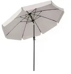 COSTWAY Sonnenschirm 300cm, mit Volant, Kurbel & 8 Glasfaser-Rippen, 30&deg;...