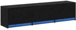 vidaXL TV-Schr&auml;nk Schwarz Eichen-Optik 165 x 34 x 40 cm Holzwerkstoff