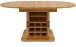 STILVORA Esstisch MDF/Metall dunkelbraun 118-158x118x76 cm, ausziehbar, mit