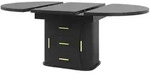 MODFU Ausziehtisch aus MDF in Schwarz, 118-158x118x77 cm, gewerblich geeignet,...