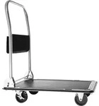 tectake Plattformwagen mit Bremsen Schwarz