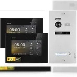 HD Video T&uuml;rsprechanlage f&uuml;r 1 Familienhaus, 2x Monitore, Balter EVO HD Schwarz