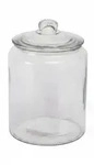 Relaxdays Vorratsglas mit Deckel, 6 l, Glas, HxD: 30 x 20 cm, runde Vorratsdose,