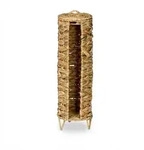 Relaxdays Toilettenpapier Aufbewahrung, 4 Rollen, HxD: 50,5 x 16 cm, Wasserhyazinthe,