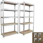TRUTZHOLM 2x Schwerlastregal 180x90x40 cm 875 kg mit 5 B&ouml;den je Regal Lagerregal