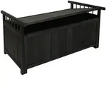 Proregal Aufbewahrungstruhe | HxBxT 53x108x60cm | Tanne Holz FSC&reg; | anthrazit 