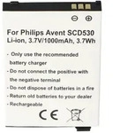 AccuCell Akku passend f&uuml;r Philips Avent SCD530, Li-Ion, 3,7V, 1000mAh, 3,7Wh
