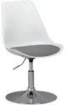 Trompetenstuhl mit Stoffbezug, drehbar, 110 kg Belastbarkeit, chrom-finish