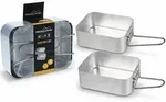 Mojawo 2 St&uuml;ck Camping Kochtopf Leichtes Aluminium Topf f&uuml;r Gasherde