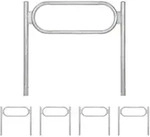 Baumarktplus 5x Fahrradanlehnb&uuml;gel 115 x 124 cm Stahl feuerverzinkt &Oslash; 60 mm