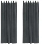 vidaXL Verdunkelungsvorh&auml;nge 2 pcs Hellgrau 140 x 245 cm Samt