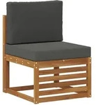vidaXL Outdoor Mittelsofa Massivholz Akazie Natur