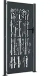 vidaXL Gartentor Anthrazit 105x180 cm Stahl Bambus-Design