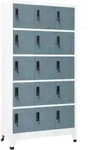 vidaXL Schlie&szlig;fachschrank Hellgrau und Dunkelgrau 90x40x180 cm Stahl