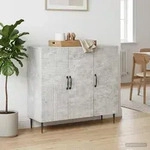 vidaXL Sideboard Betongrau 89 x 34,5 x 80 cm Holzwerkstoff