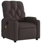 vidaXL Massagesessel Dunkelbraun Stoff