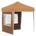 vidaXL Pop-up Partyzelt 195 x 195 x 245 cm Beige Oxford-Stoff