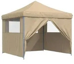 vidaXL Party-Zelt 292 x 292 x 315 cm Beige Oxford-Stoff