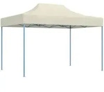 vidaXL Party-Zelt 280 x 410 x 315 cm Creme Oxford-Stoff