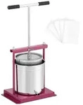 Wiesenfield Obstpresse - Edelstahl/Eisen - 12 l - inkl. 5 Presst&uuml;cher...
