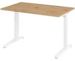 b&uuml;m&ouml; manuell h&ouml;henverstellbarer Schreibtisch 120x80 in Asteiche, Gestell in...