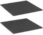 Westmark 2 Naturschiefer-/Servierplatte, quadratisch, mit Kratzschutz, Fl&auml;che: 30 x