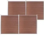 vidaXL Gartenzaun WPC 699x186 cm Braun